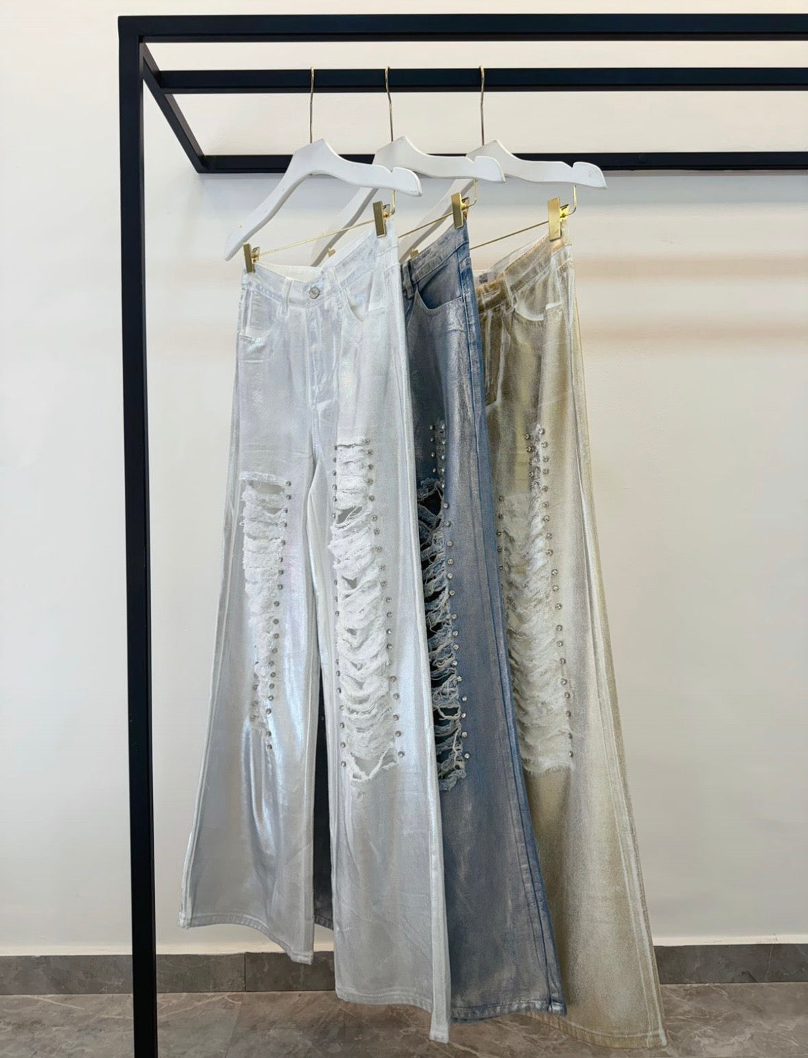 Calça Wide Leg Lumière Champagne