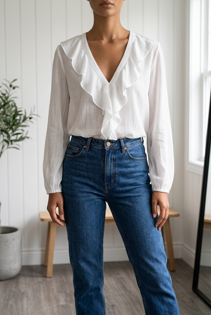 Blusa Manga Longa Musseline