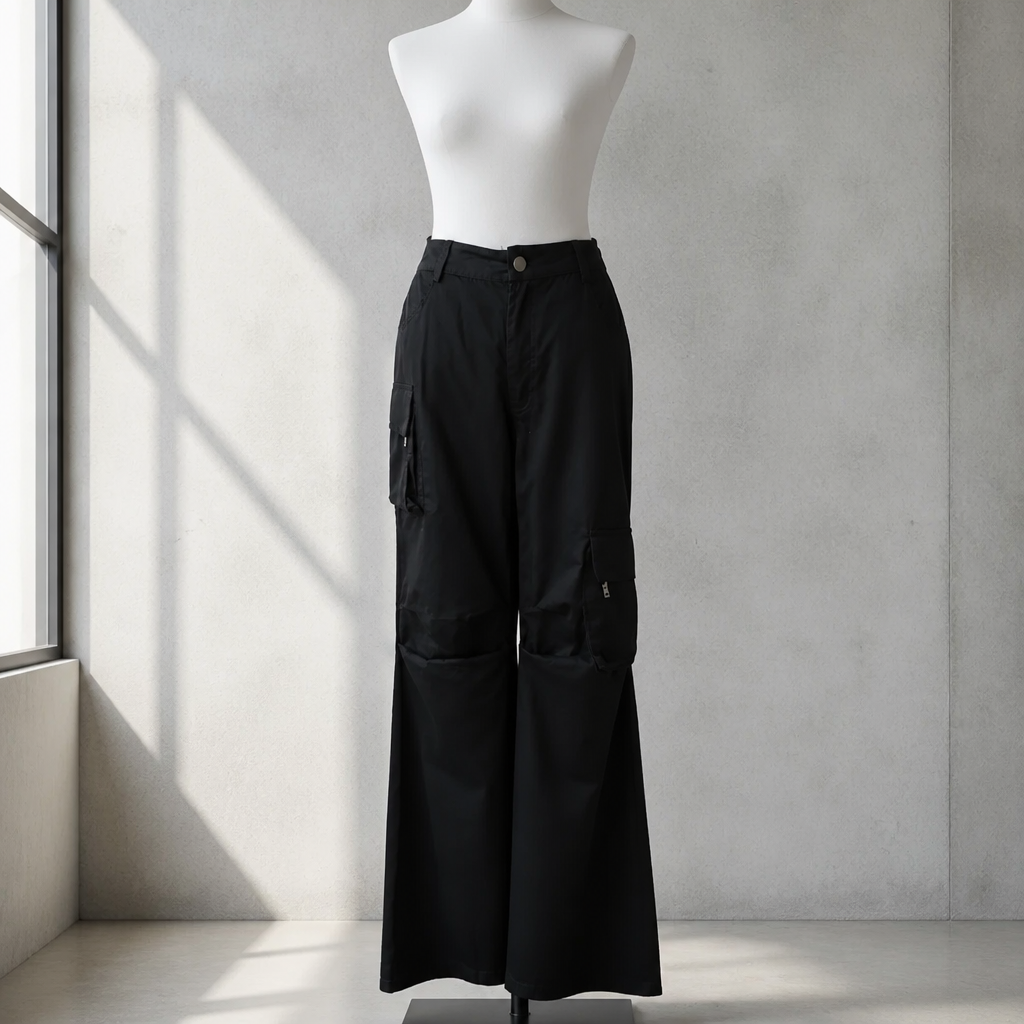 Calça Cargo Wide Leg